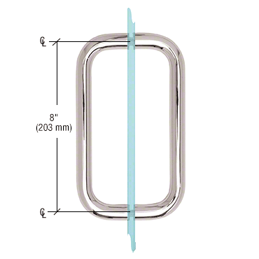 Acessório de hardware para porta de vidro puxador tubular traseiro para porta de chuveiro